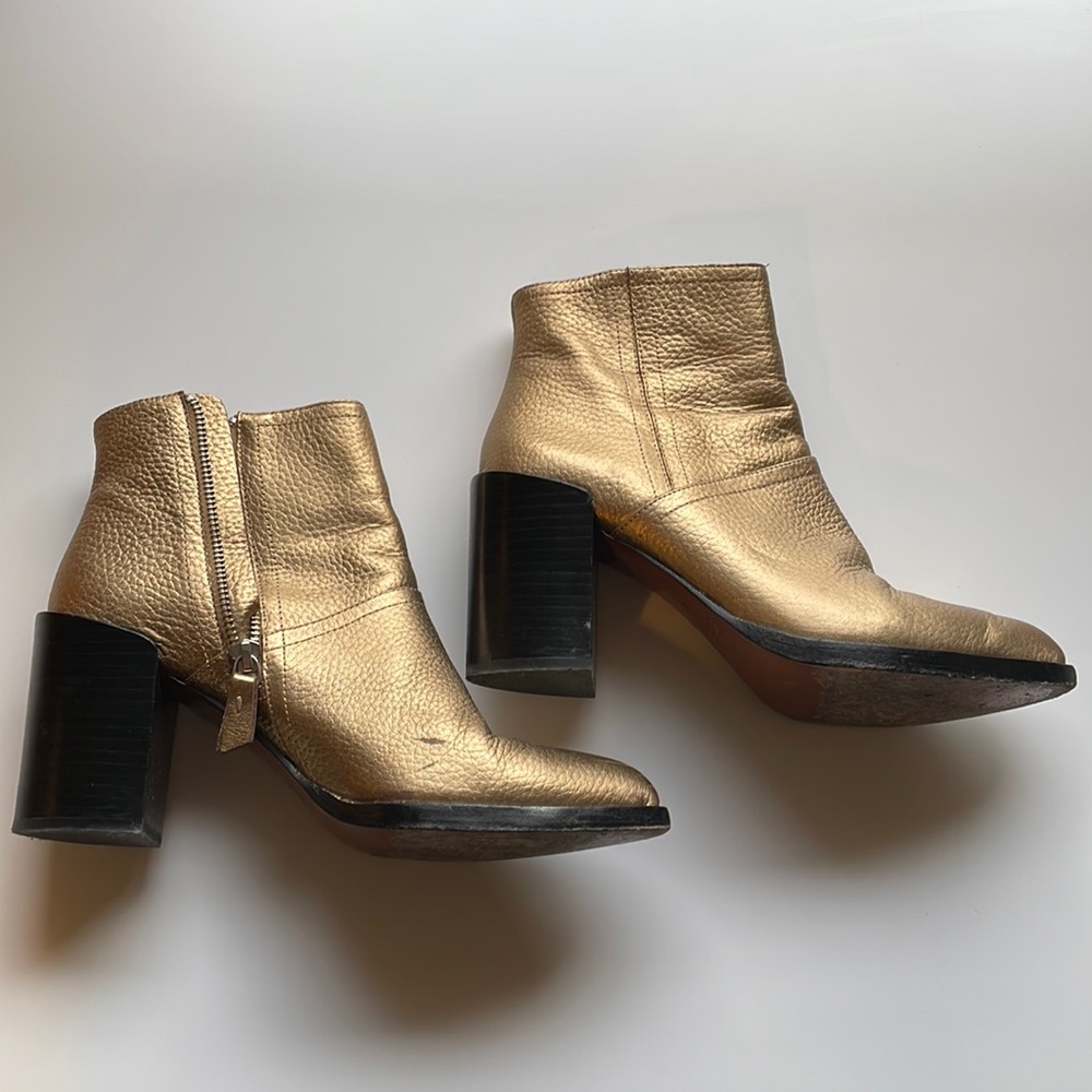 Derek Lam 10 Crosby gold/bronze Booties